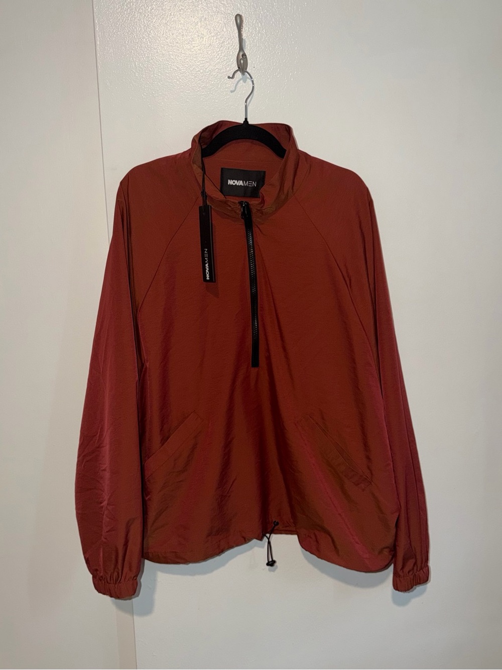 Unisex Brown Iridescent Nylon Anorak Lightweight Pullover Windbreaker Size XL